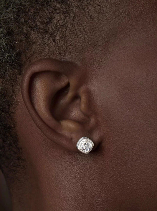 Eterny Cushion-Cut Halo Stud Earrings | Timeless Brilliance